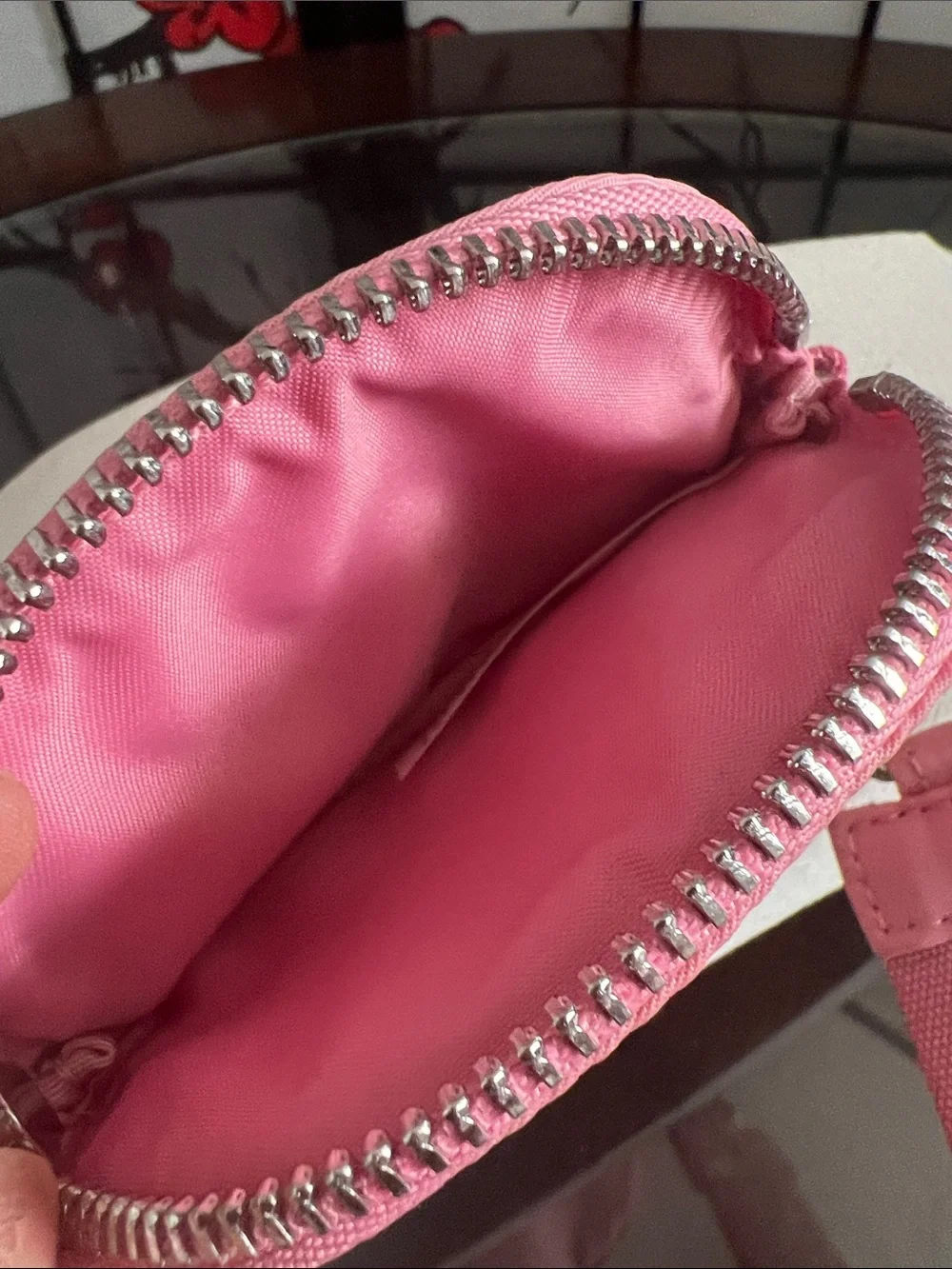 lululemon athletica Pink Detachable Card & Key Pouch with wide strap 7” drop